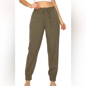 #401 JOGGER BOTTOMS FAUX SUEDE